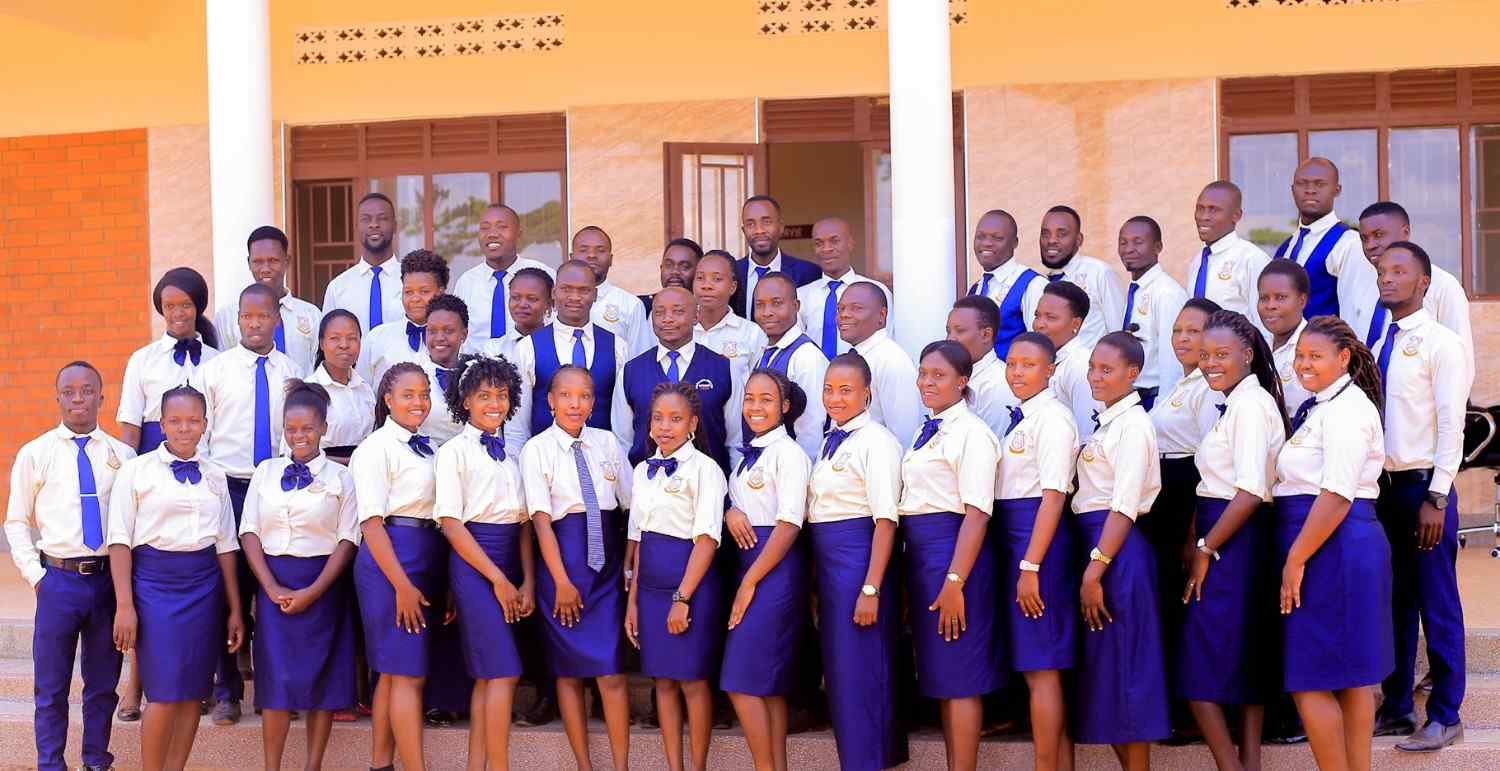 Teacher with students